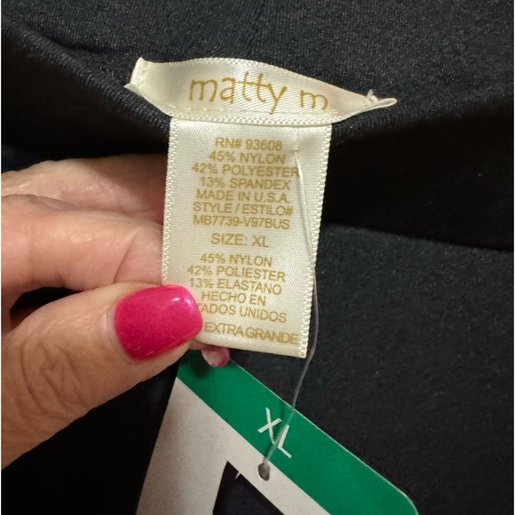 Matty M - Dark Charcoal Gray Knit leggings - Size XL - Picture 6 of 6